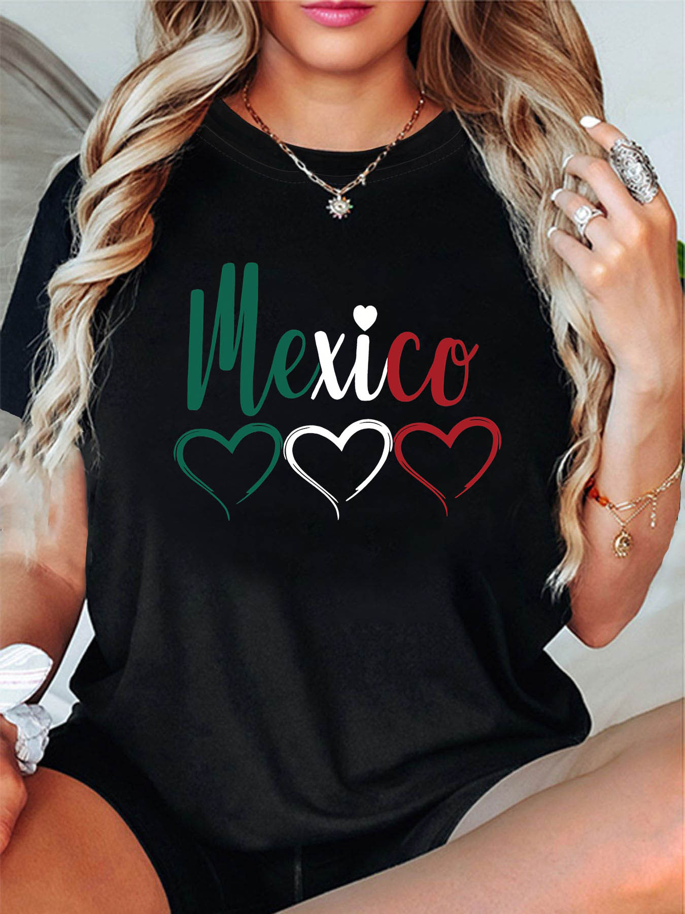 Summer Clothing Cartoon - Camiseta Casual de Cuello Redondo para