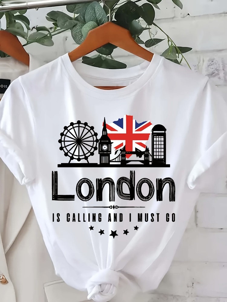 Summer Clothing London - Camiseta con estampado de letras de