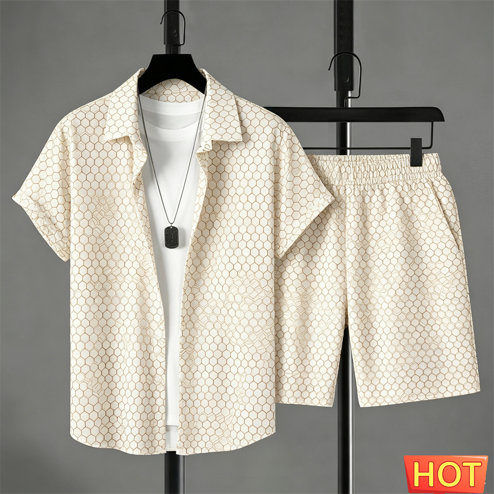 Summer Clothes Fashion - Conjunto de Camisa para Hombre, Estilo