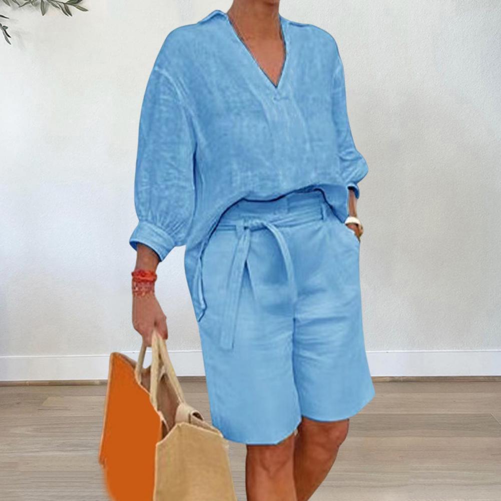 Summer Clothing Linen - Conjunto de dos piezas de algodón