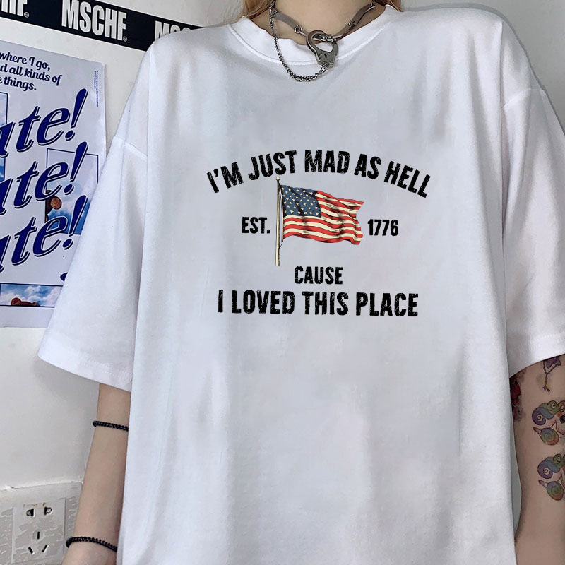 Summer Clothing Places - Camiseta con estampado de bandera americana