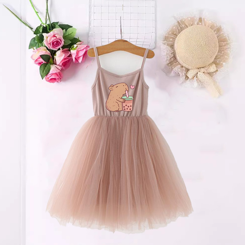 Summer Clothing Gifts - Vestidos Capybara para niñas con estampado