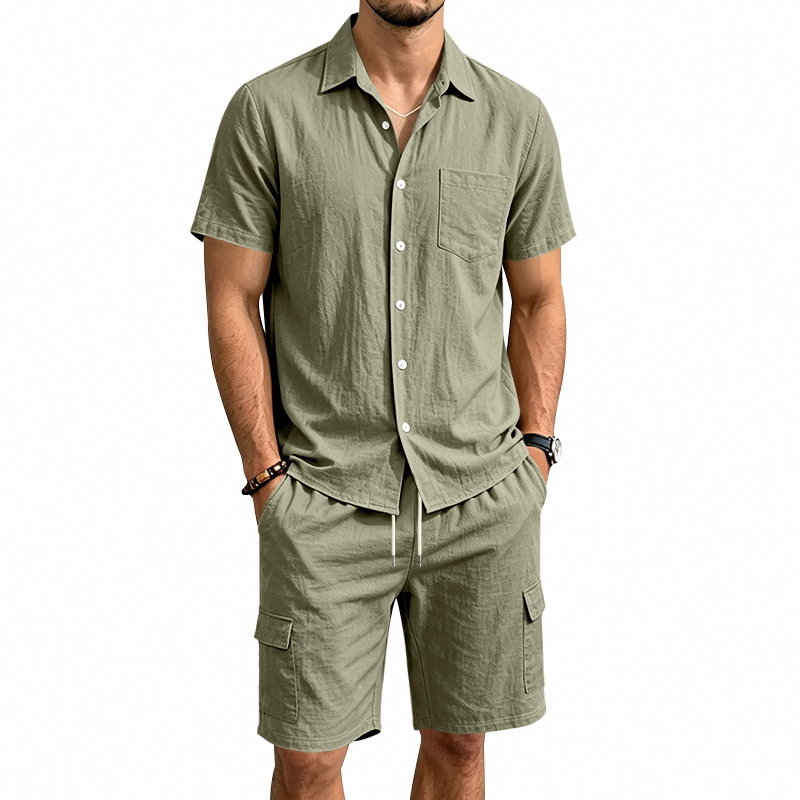 Summer Clothing Linen - Conjunto de Dos Piezas de Lino