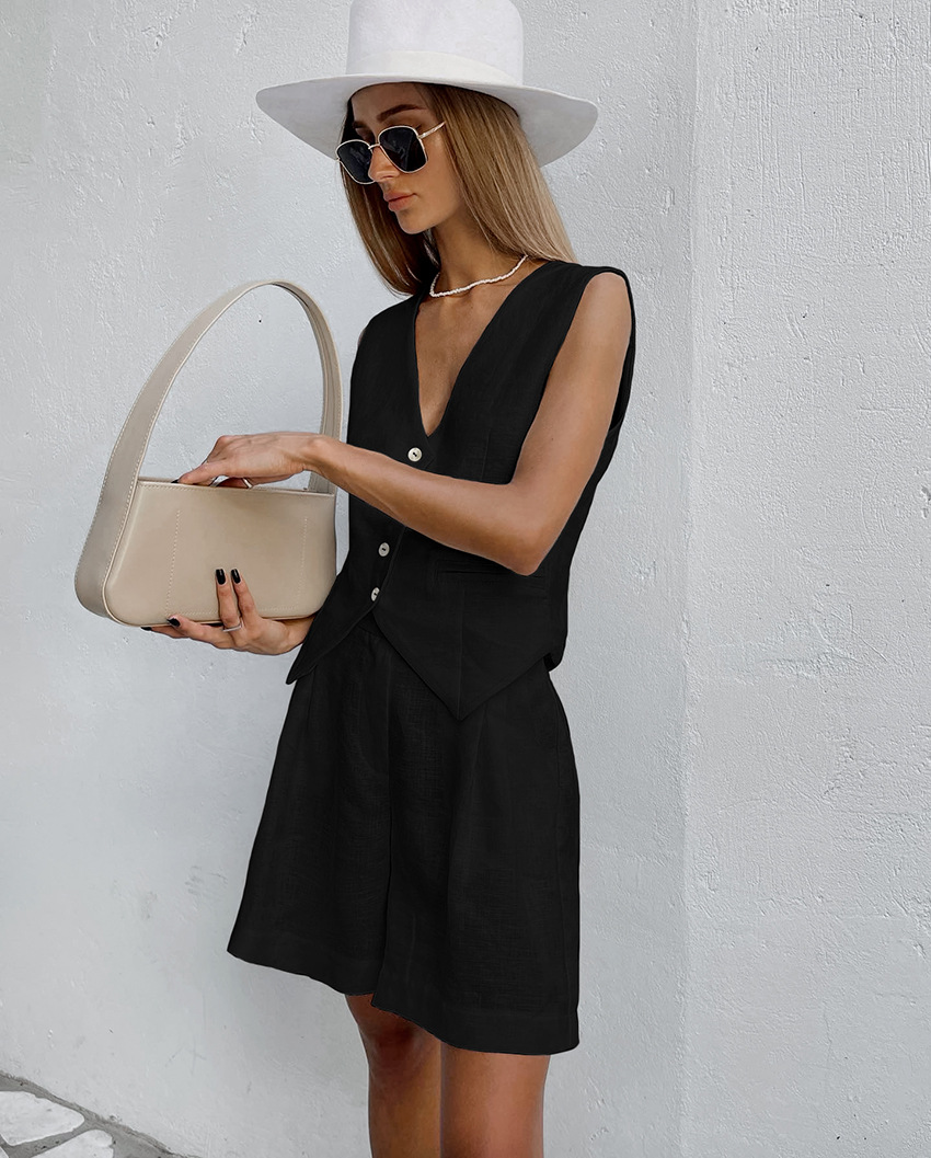 2025 nuevo traje chaleco + con - Summer Clothing Linen reseña y precio