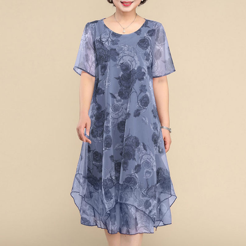 Nuevos vestidos de manga corta - Summer Clothing For 70 Year Old Woman reseña y precio