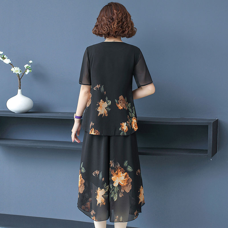 Conjuntos cortos de encaje con - Summer Clothing For 70 Year Old Woman reseña y precio