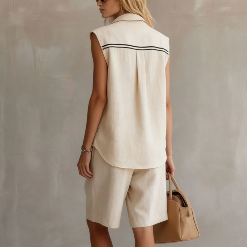 Conjunto de Dos Piezas de Lino - Summer Clothing Linen reseña y precio