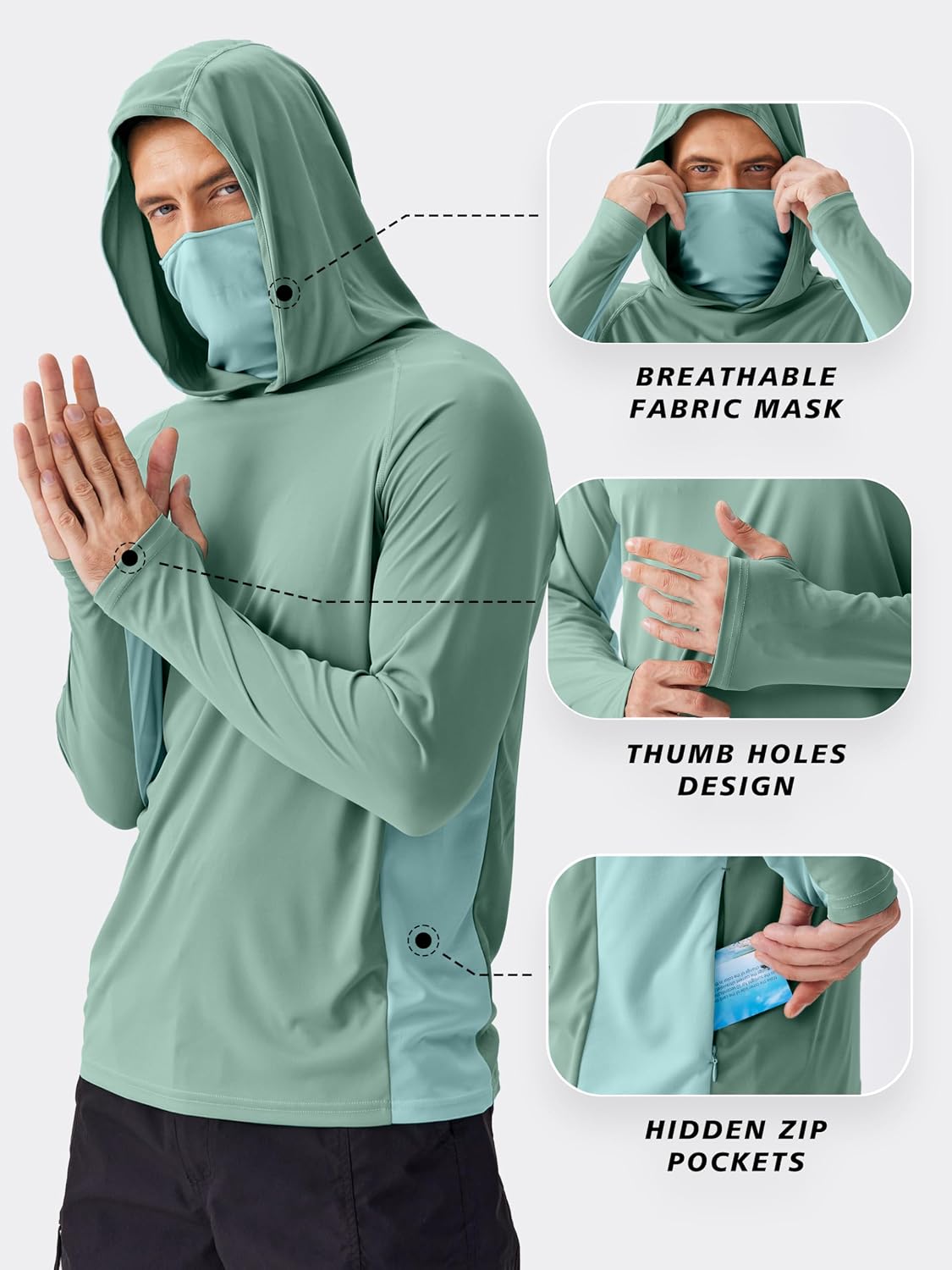 Sudadera con Capucha y Protecc - Summer Hiking Clothing reseña y precio