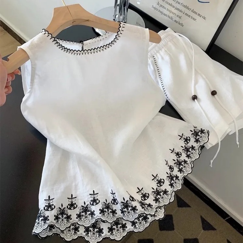 Chaleco de encaje bordado de i - Summer Clothing Linen reseña y precio