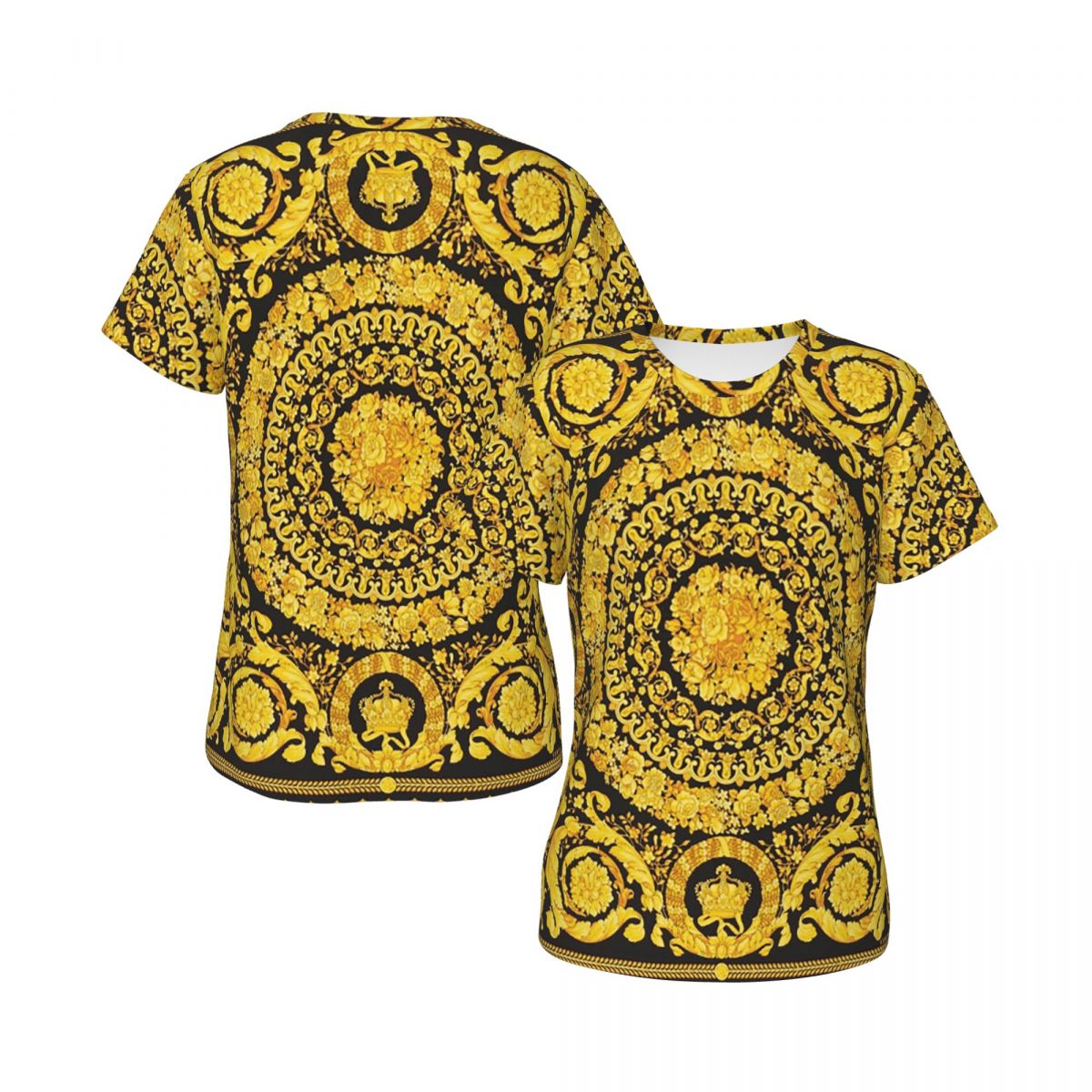 Camiseta decorativa dorada con - Summer Clothing For 70 Year Old Woman reseña y precio