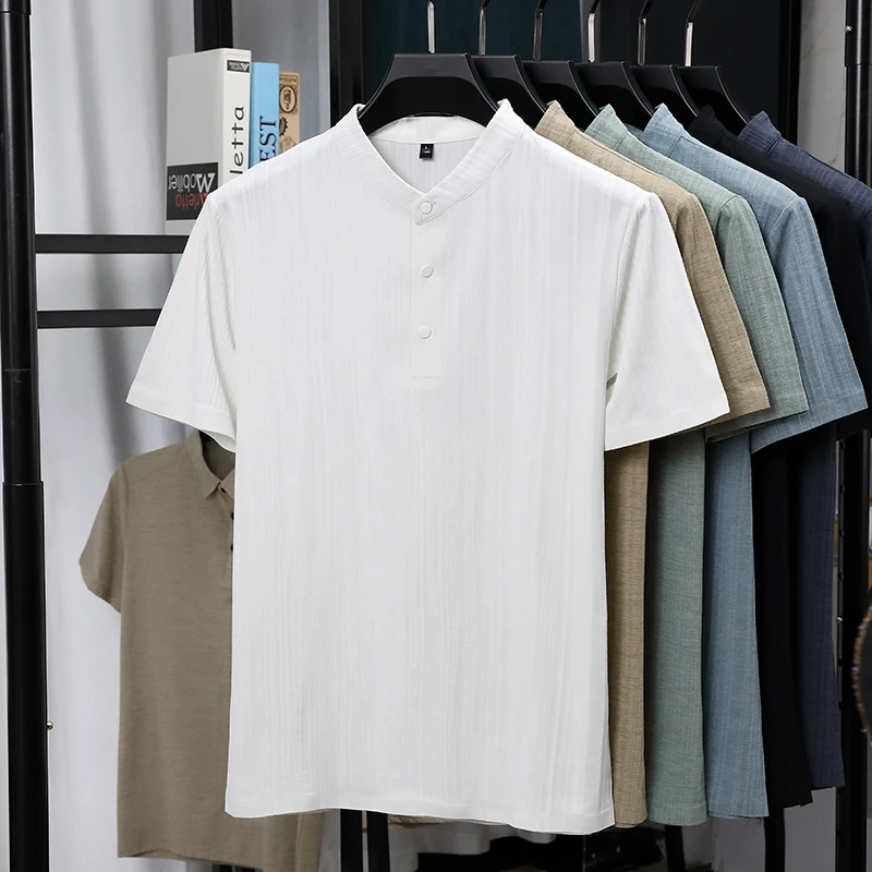 Camisas de Lino Texturizado de - Summer Clothing Linen reseña y precio