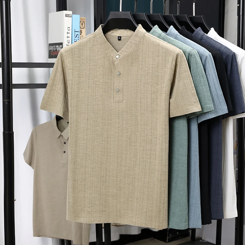 Camisas de Lino Texturizado de - Summer Clothing Linen reseña y precio
