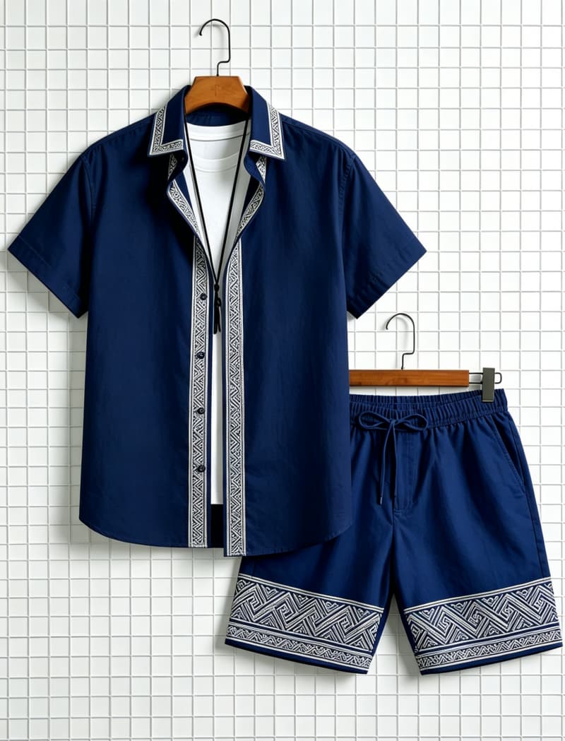 Conjunto de camisa de manga co - Summer Outdoor Clothing reseña y precio