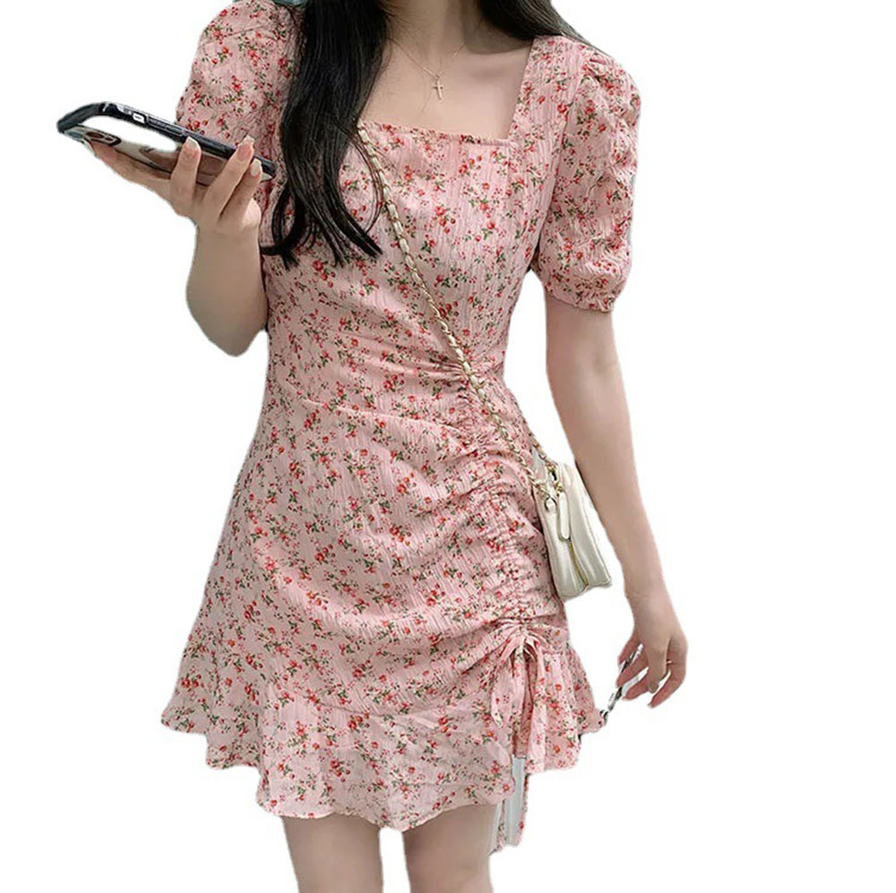 Minivestido Floral con cordón  - Summer Clothing For 70 Year Old Woman reseña y precio