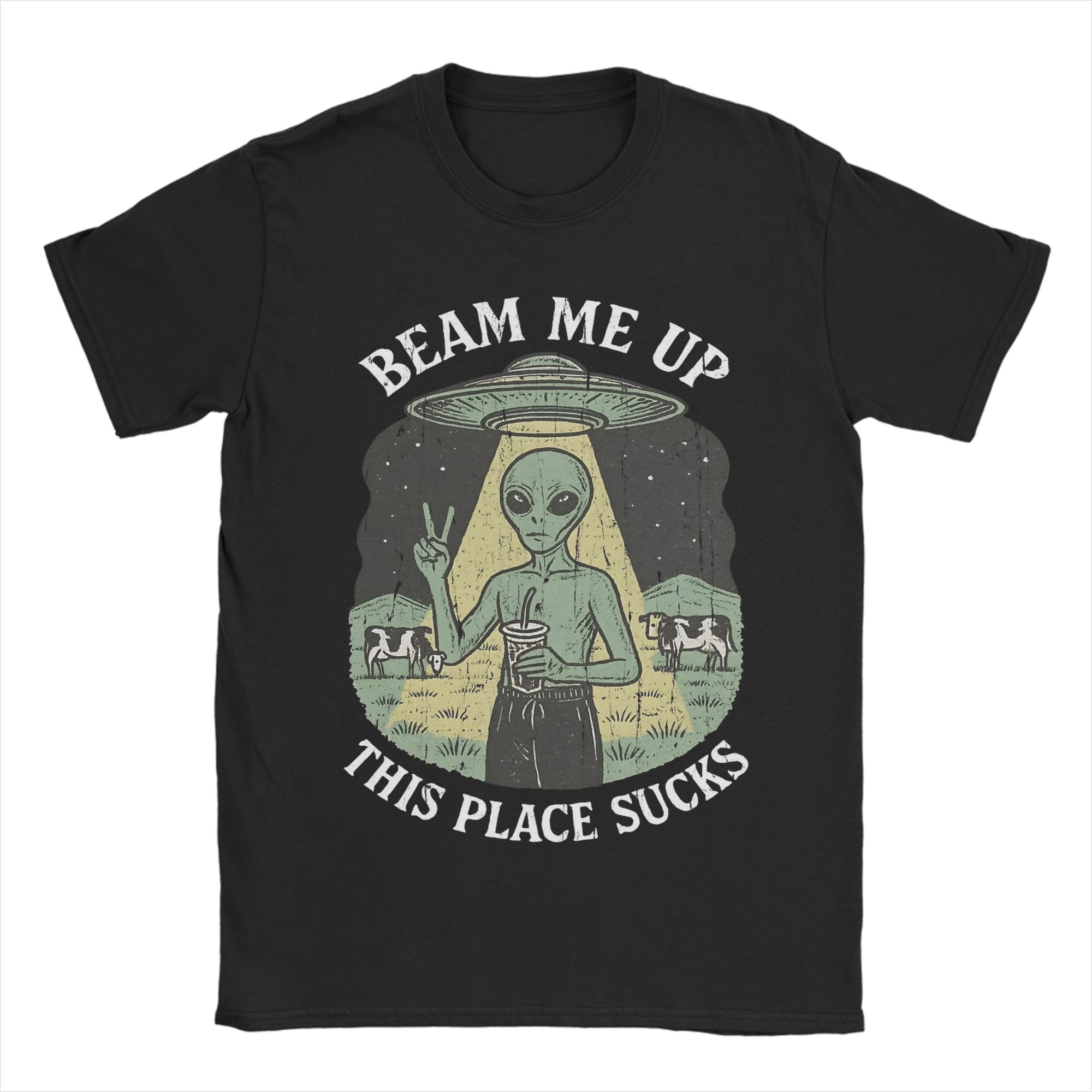 Camiseta divertida Beam Me Up  - Summer Clothing Places reseña y precio