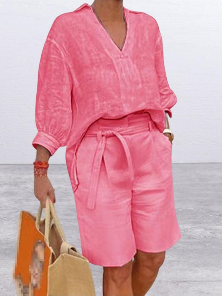 Trajes de mujer, conjunto de d - Summer Clothing Linen reseña y precio