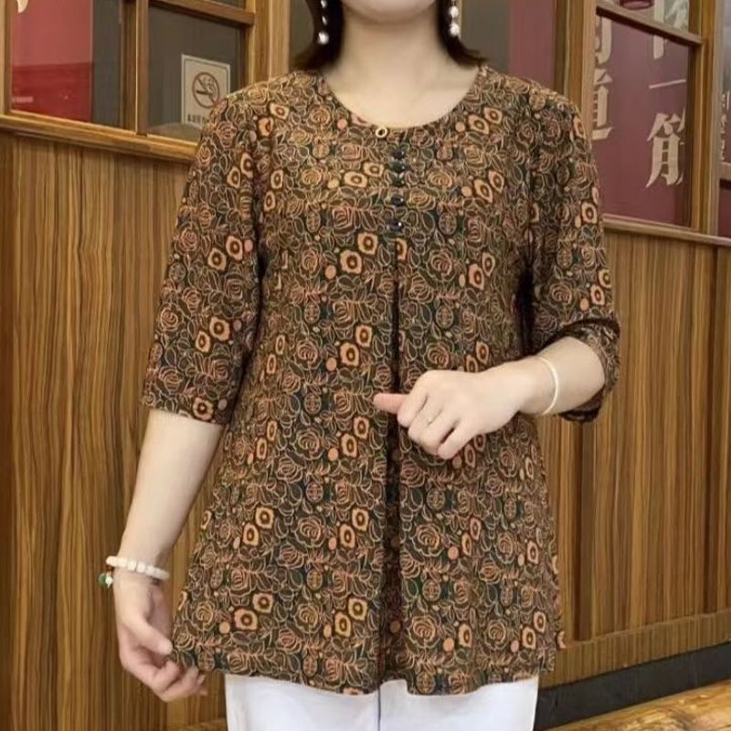 Camiseta estampada Vintage par - Summer Clothing For 70 Year Old Woman reseña y precio