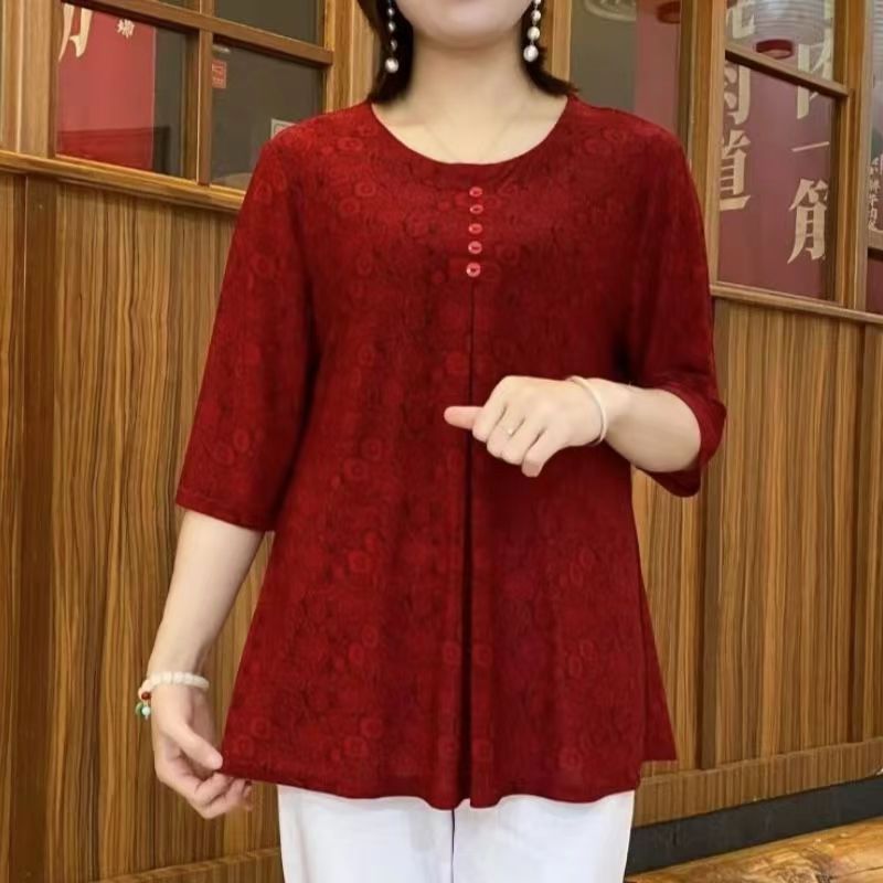 Camiseta estampada Vintage par - Summer Clothing For 70 Year Old Woman reseña y precio