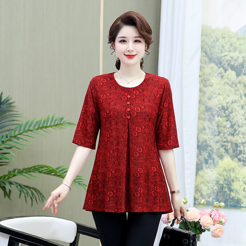 Camiseta estampada Vintage par - Summer Clothing For 70 Year Old Woman reseña y precio
