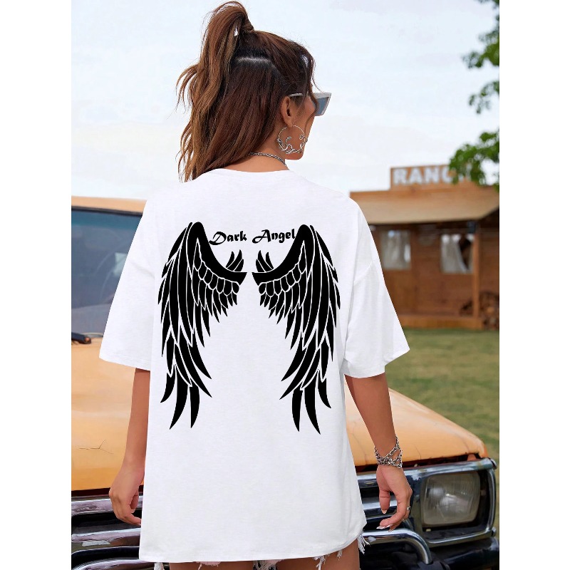 Dark Angel Wing-Camiseta con e - Summer Clothing Discount reseña y precio