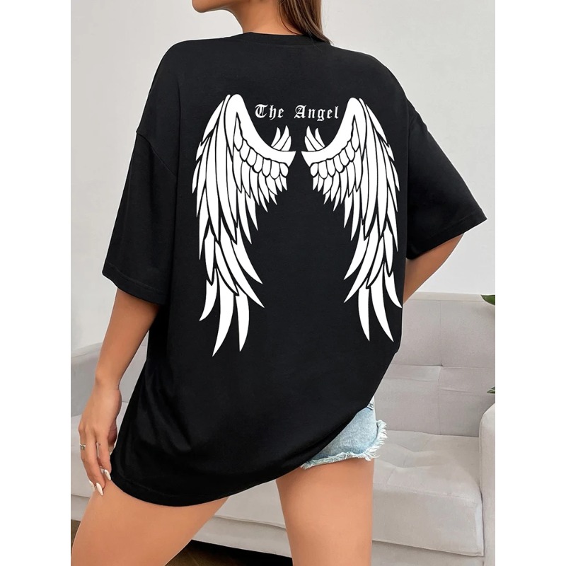 Dark Angel Wing-Camiseta con e - Summer Clothing Discount reseña y precio